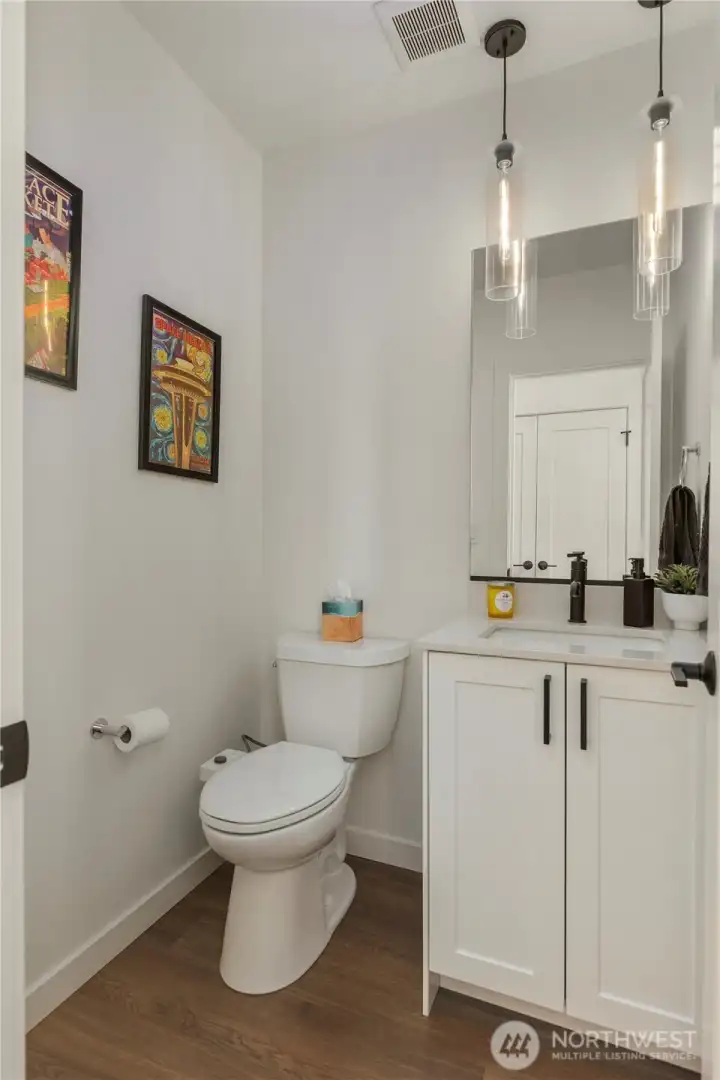 1/2 bath next to kitchen
