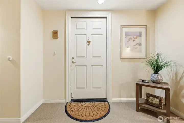 Welcoming and inviting home entry.