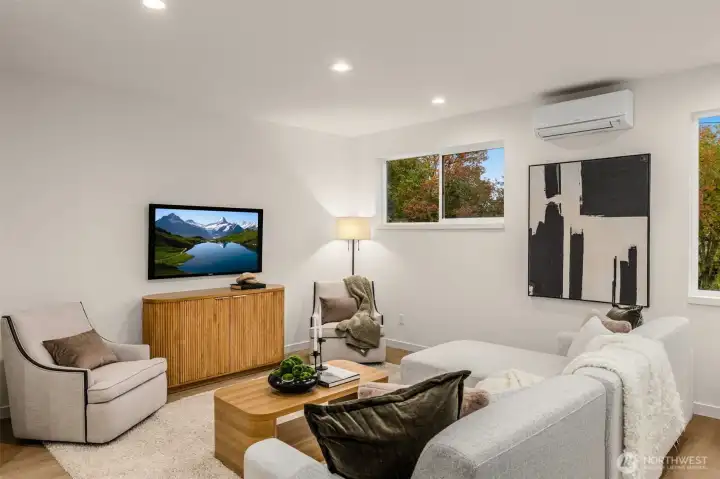 Large, full climate controlled living room connects the entire home.