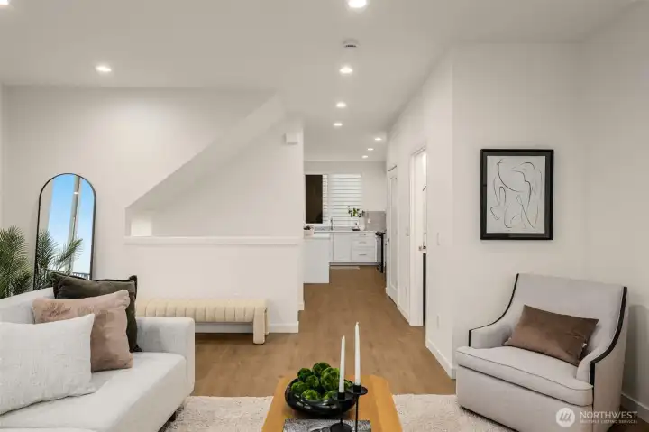 Steps away is the chefs kitchen, keeping dining & living spaces separated but close enough to feel connected