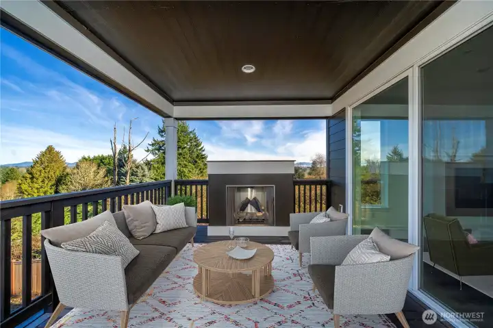 Deck with fireplace modified