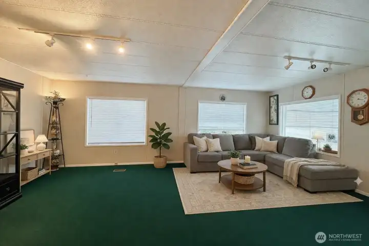 Livingroom.  Digitally staged for illustration purposes.