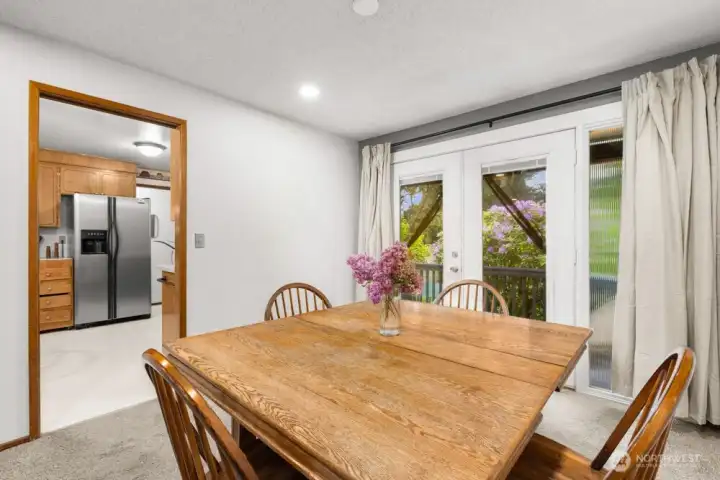 Dining space off the kitchen