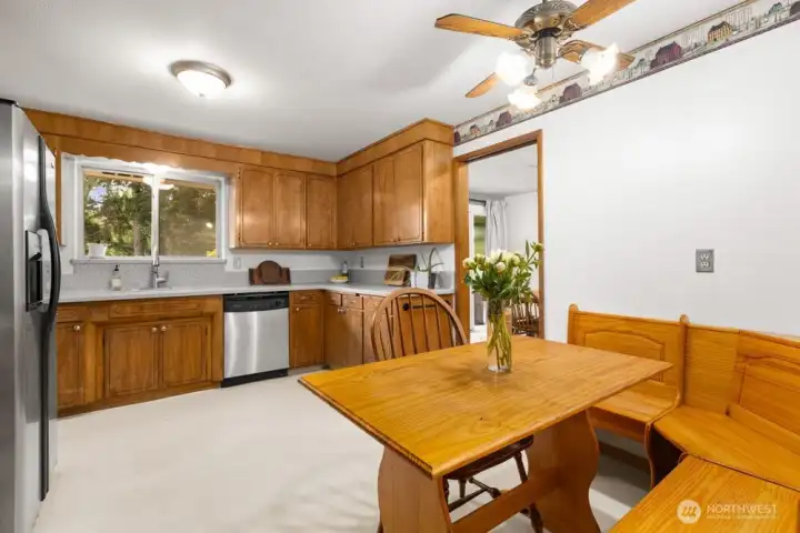 Kitchen with cozy breakfast nook