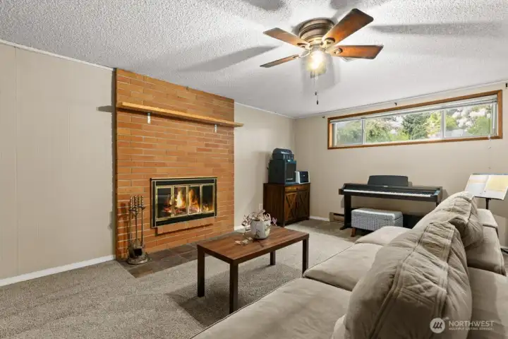 Basement living room or 4th bedroom