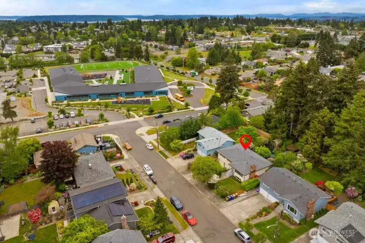 Home is four houses away from Skyline Elementary