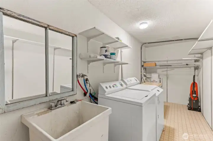 Laundry off garage