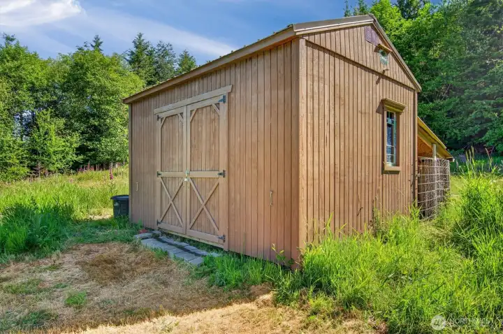 Goat shed.