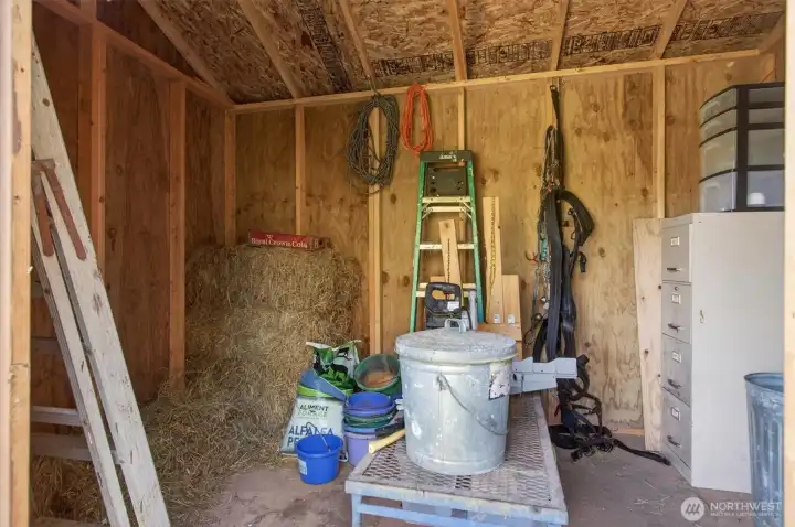 Interior of the goat shed. lol