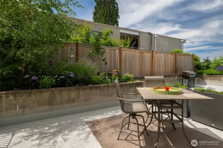 Your own private 14X14 patio.