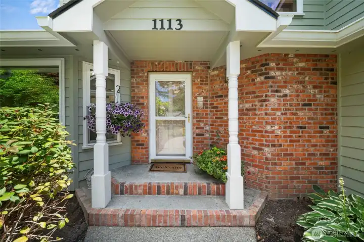 Brick Entryway is a nice touch!