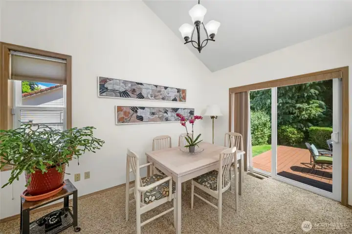 Dining area off of Kitchen