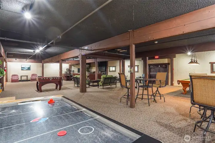 Community recreation space on lower level Community recreation space on lower level