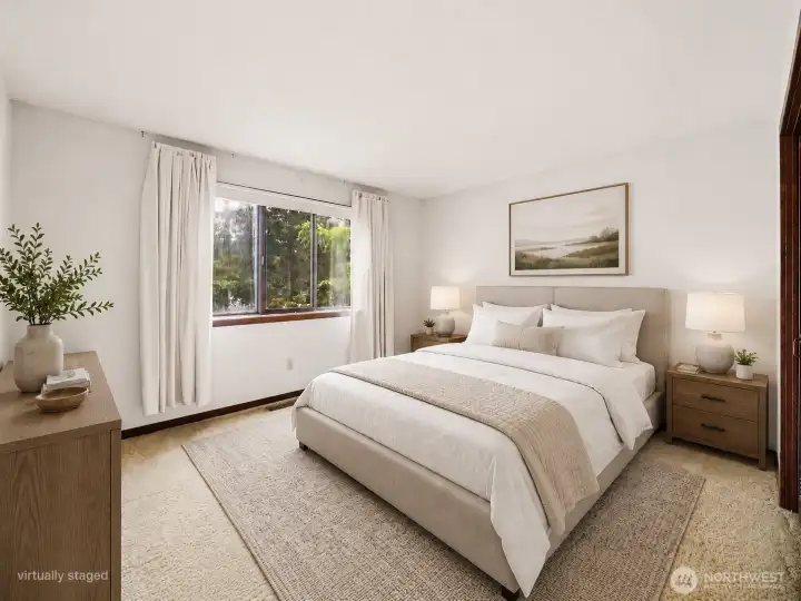 Second bedroom- virtually staged
