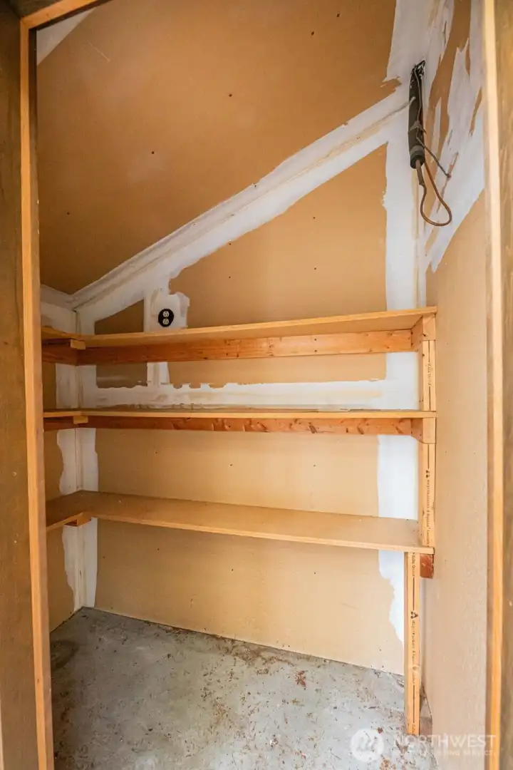 Storage closet off balcony