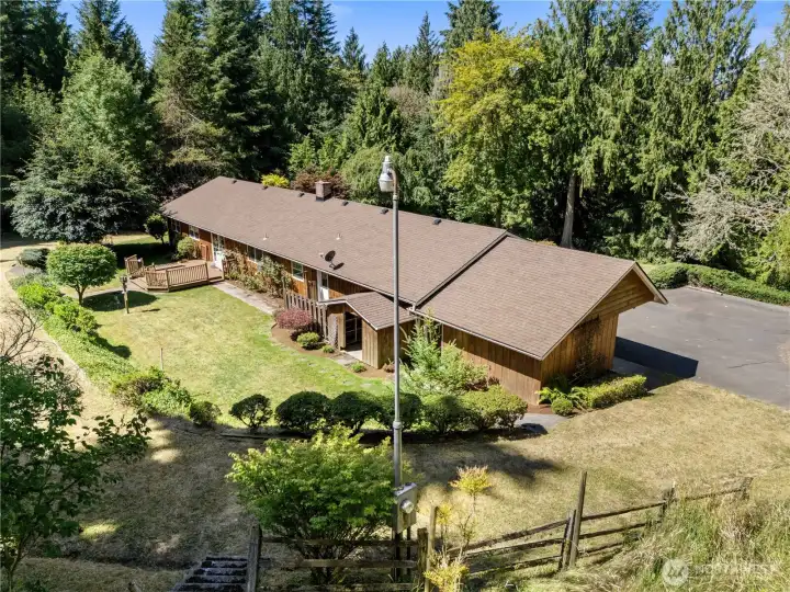 The private backyard is the perfect place to relax while enjoying the surrounding landscape.