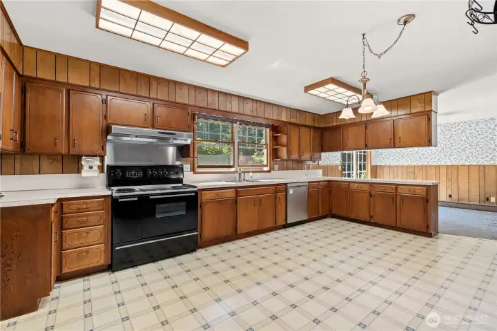 Large country kitchen designed for everyday living and entertaining a place for making memorable meals.