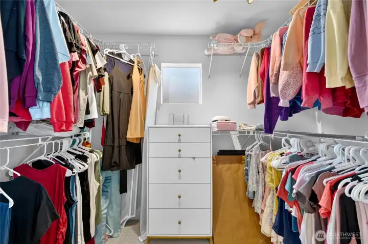 walk-in primary closet walk-in primary closet