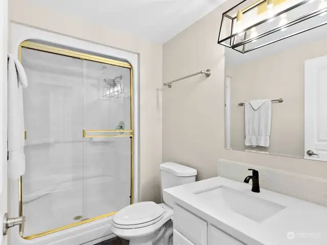 Lower level remodeled bathroom