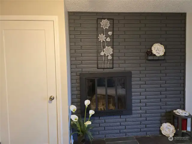 Fireplace in primary Bedroom.