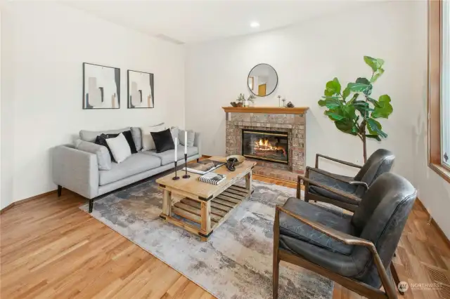 Solid hardwood floors (just refinished) grace this home from top to bottom.