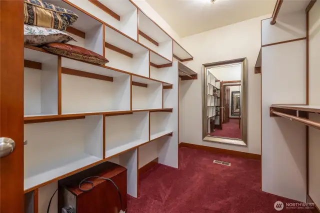 Primary bedroom walk-in closet 1 (1 of 2 walk in closets)