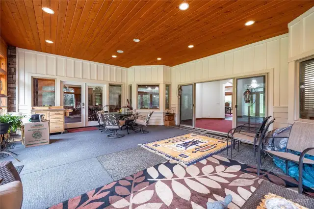 Enclosed back room