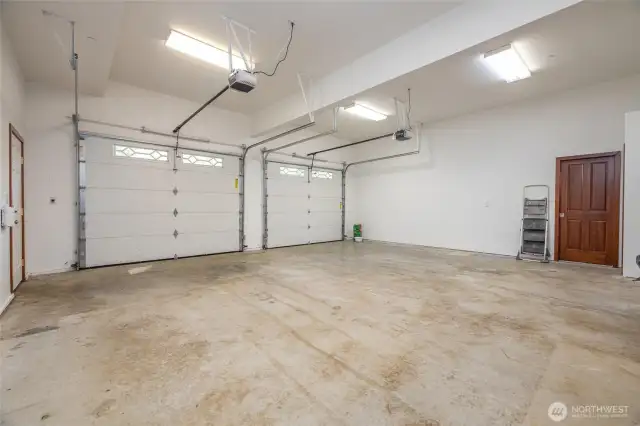 Spacious two-car garage