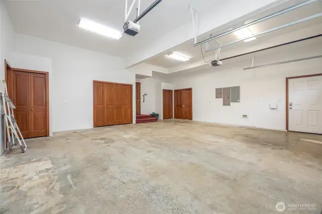 Spacious two-car garage