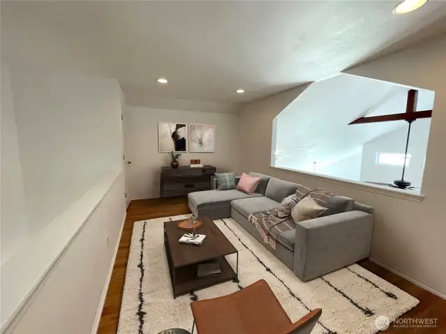 Loft / Bonus Room on upper floor - Virtually Staged