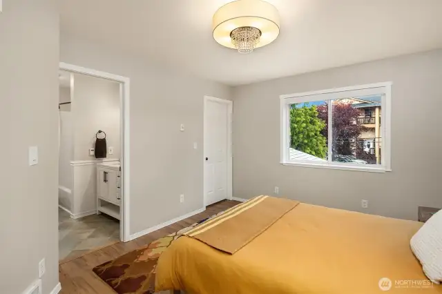 Sleep peacefully with custom blackout blinds throughout the home.