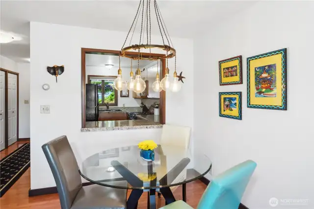 The dining area.