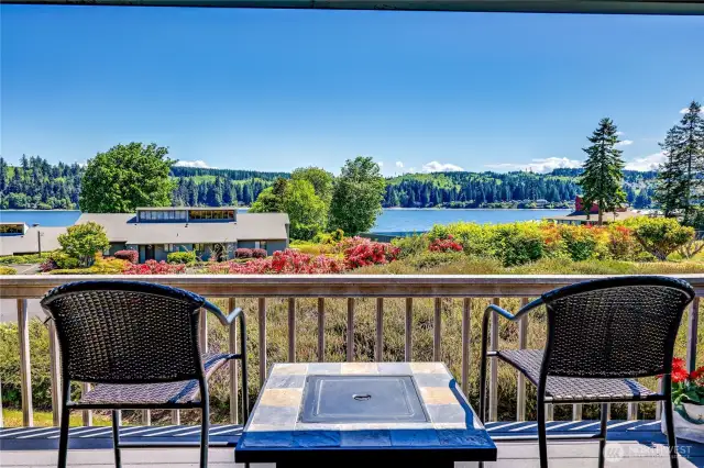 Ah! Your own private deck is the perfect place to unwind after a day on the golf course or the pickleball court.