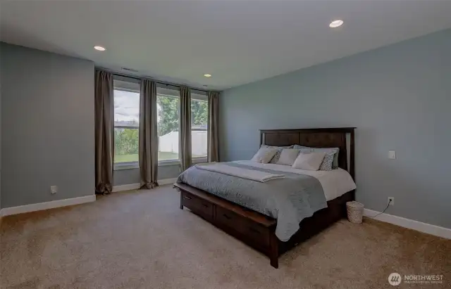 Spacious primary bedroom on main floor.