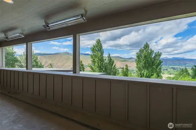 Amazing views from the upper covered/heated balcony