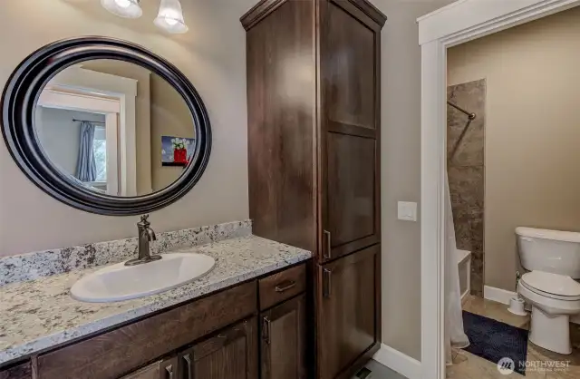 Second, main floor full bath.