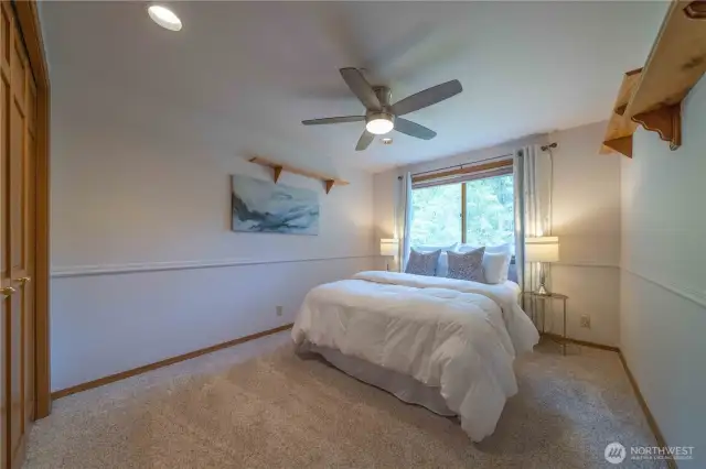One of the two spacious guest room upstairs.