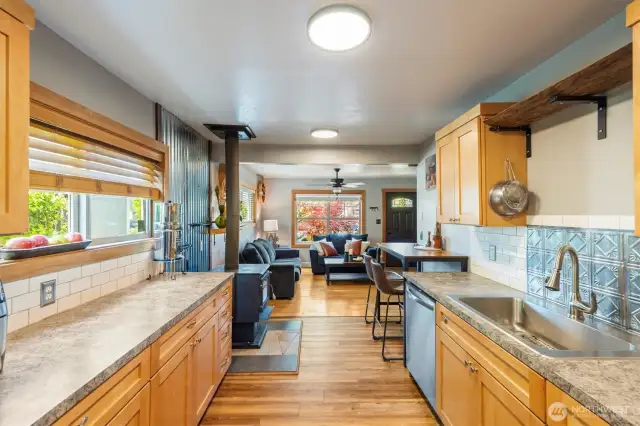 Kitchen Dining and Living Room