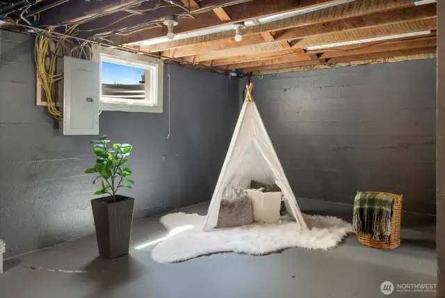Possible play area or workout space! Make it yours!