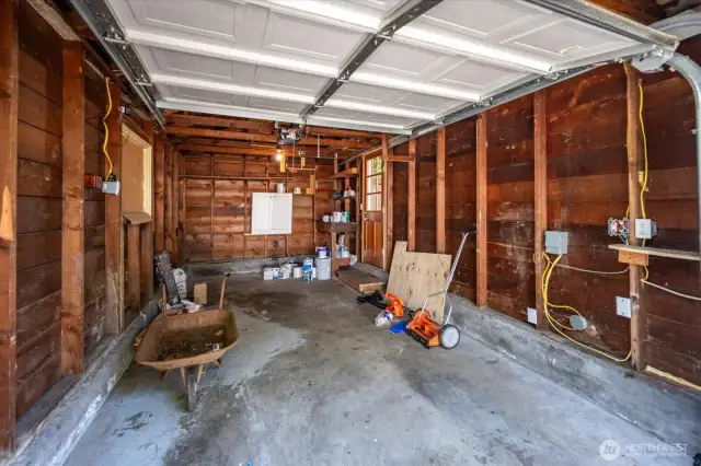 Garage allows for parking and extra storage!