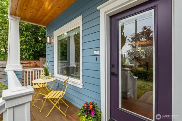 Adorable front porch.