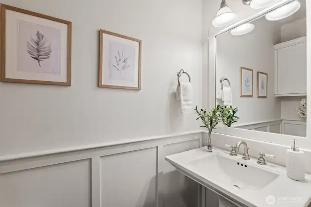 Powder bath.