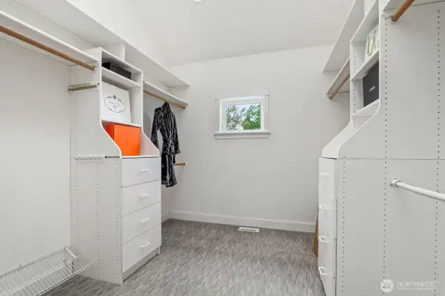 Massive primary closet.