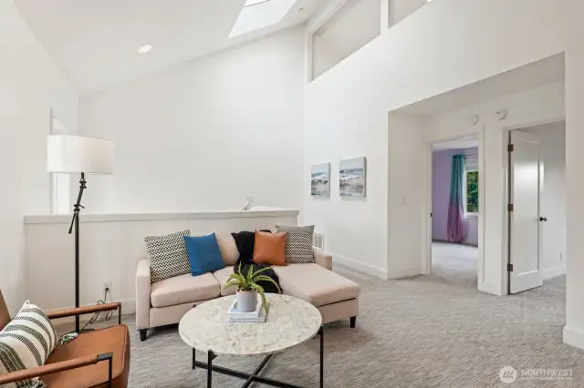 Notice the loft above the bonus room!