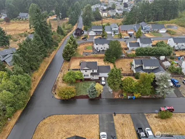 Aerial View - Large Corner Lot