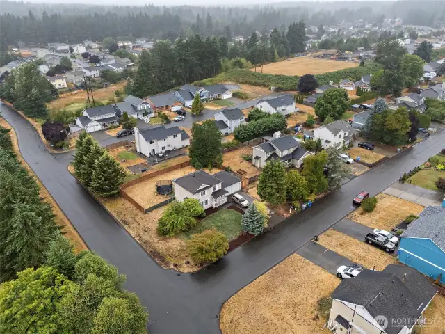 Aerial View - Large Corner Lot