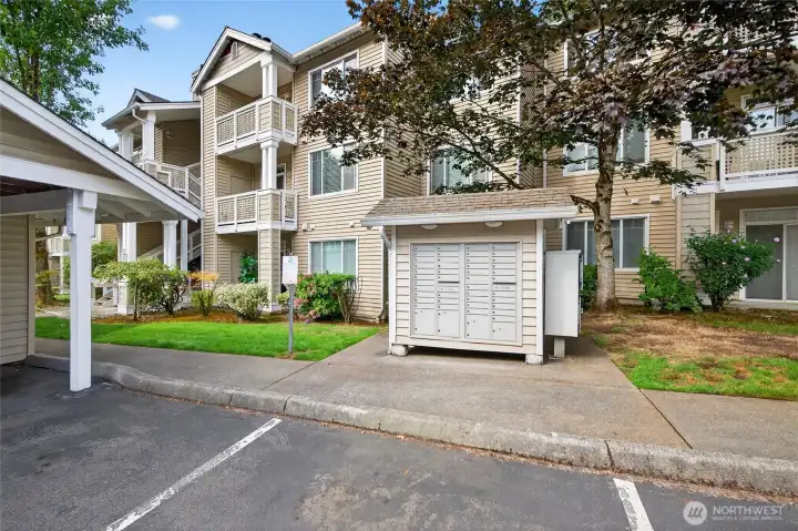 Dedicated parking space and also a garage