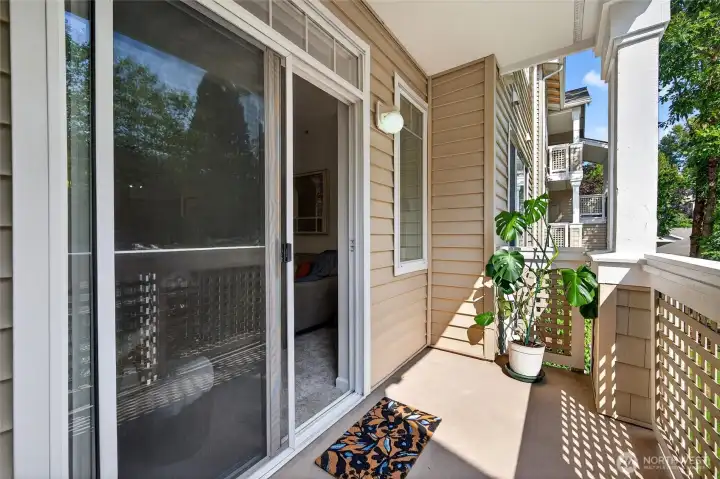 Relax on your own private deck which includes extra locked storage