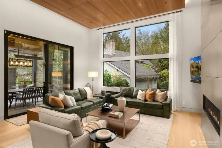 Large slider for seamless indoor outdoor entertaining.