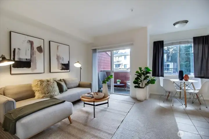 Large, open living space.